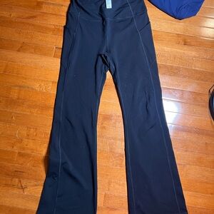 Fabletics PureLuxe Black Flare Yoga Leggings - Pockets - XL